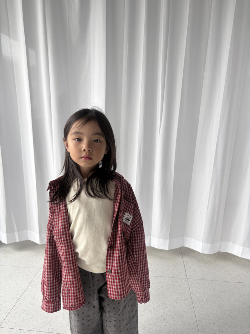Pepper - Korean Children Fashion - #todddlerfashion - Cookie Check Shirt - 5