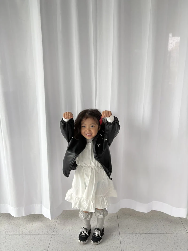 Pepper - Korean Children Fashion - #todddlerfashion - PP Faux Leather Jacket - 2