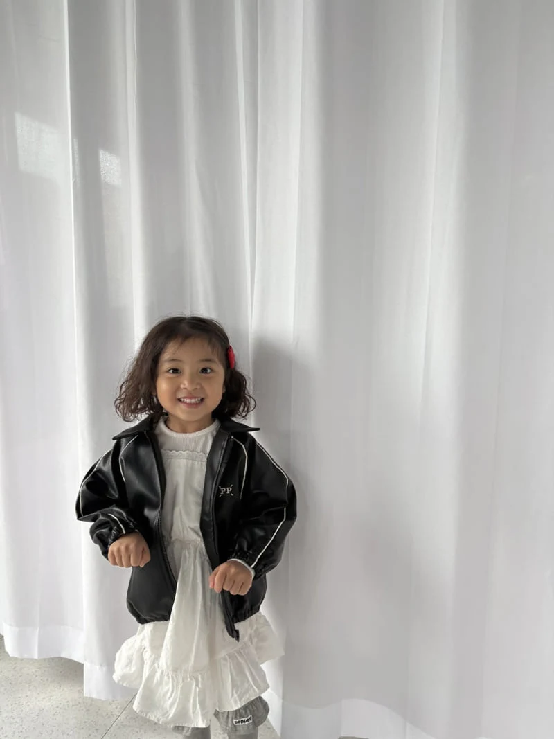 Pepper - Korean Children Fashion - #toddlerclothing - PP Faux Leather Jacket - 3