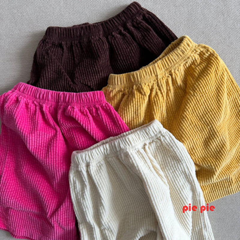 Pie - Korean Baby Fashion - #babyclothing - Embossed Corduroy Bermuda Shorts - 8