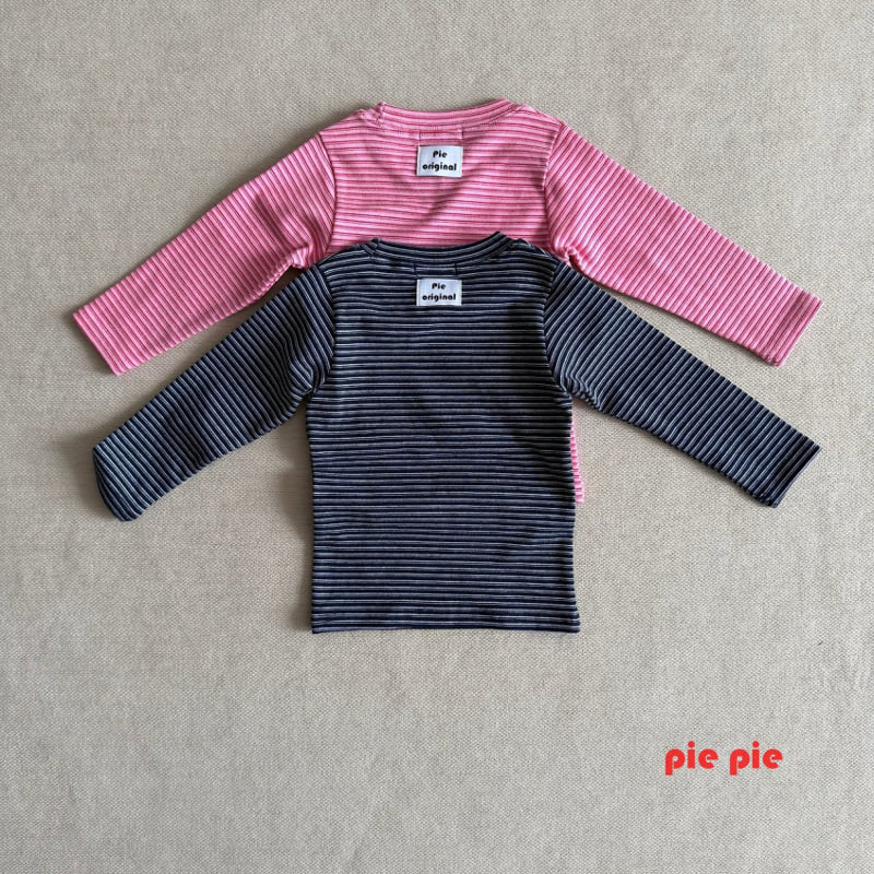 Pie - Korean Baby Fashion - #babyfashion - Strawberry Milk Striped Tee