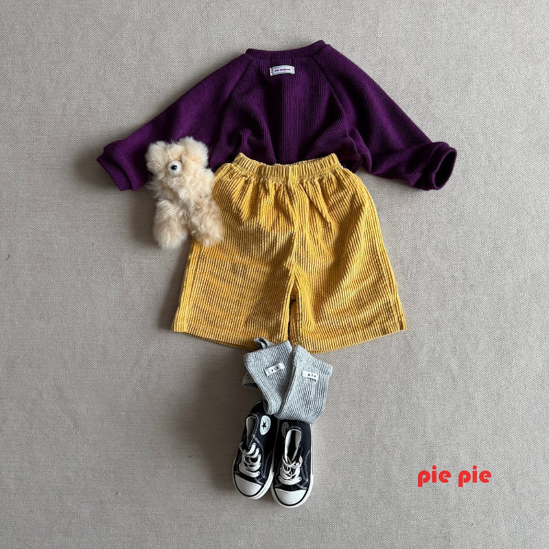 Pie - Korean Baby Fashion - #babyfever - Embossed Corduroy Bermuda Shorts - 10