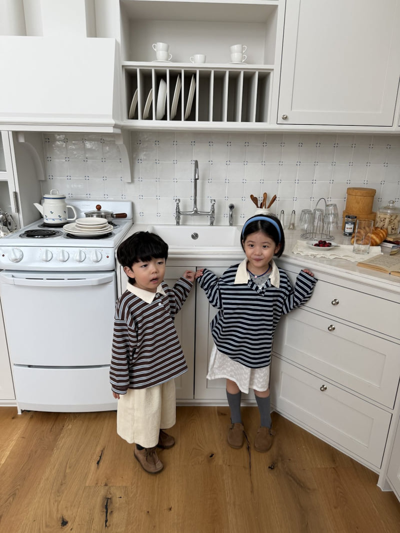 Pie - Korean Baby Fashion - #babyfashion - Marshmallow Collar Tee - 4