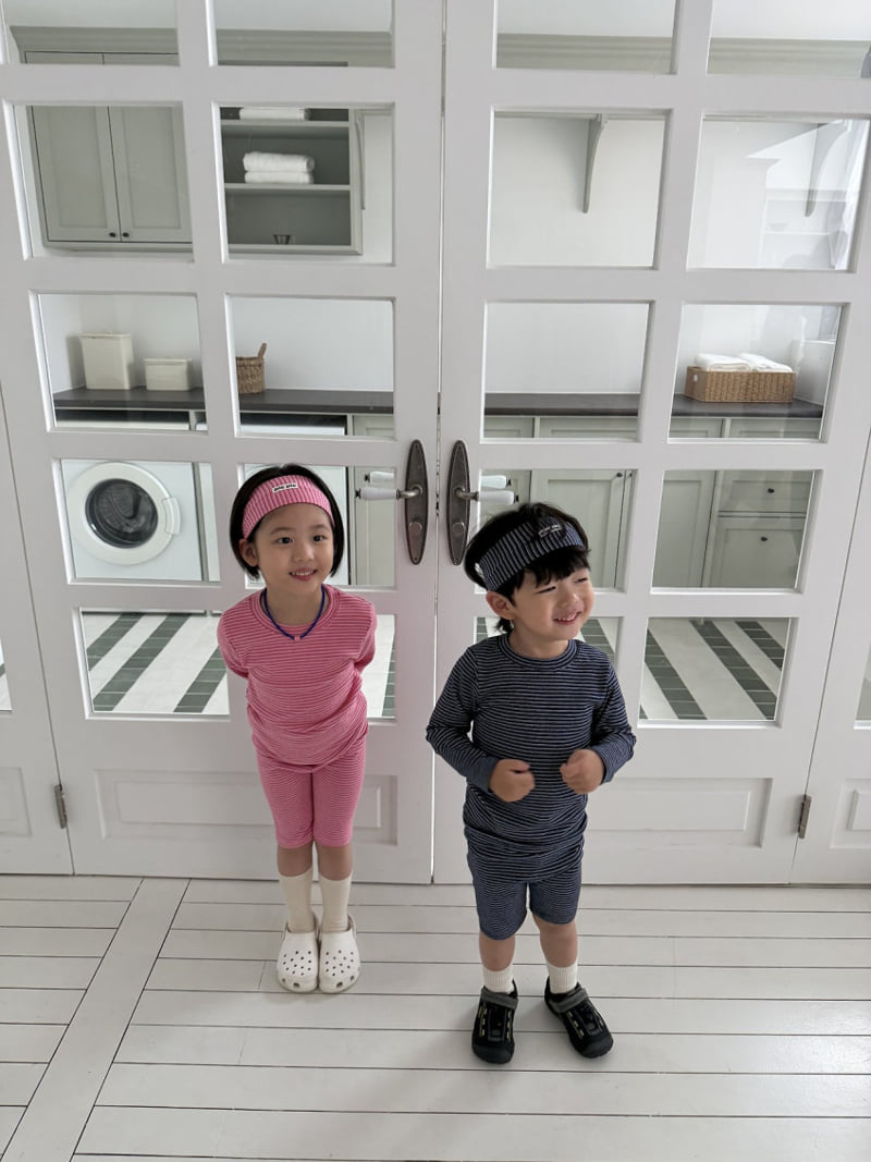Pie - Korean Baby Fashion - #babyfever - Strawberry Milk Striped Tee - 2