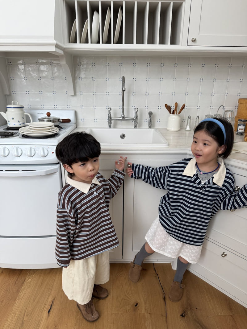 Pie - Korean Baby Fashion - #babygirlfashion - Marshmallow Collar Tee - 5