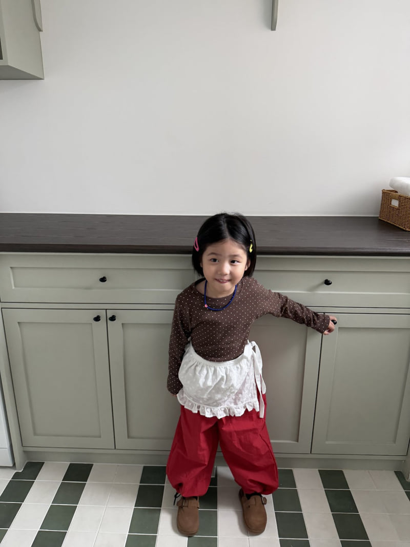 Pie - Korean Baby Fashion - #babygirlfashion - Baby's Breath Apron - 4
