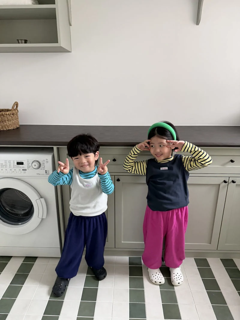 Pie - Korean Baby Fashion - #babylifestyle - Cereal Layered Sleeveless Top - 2