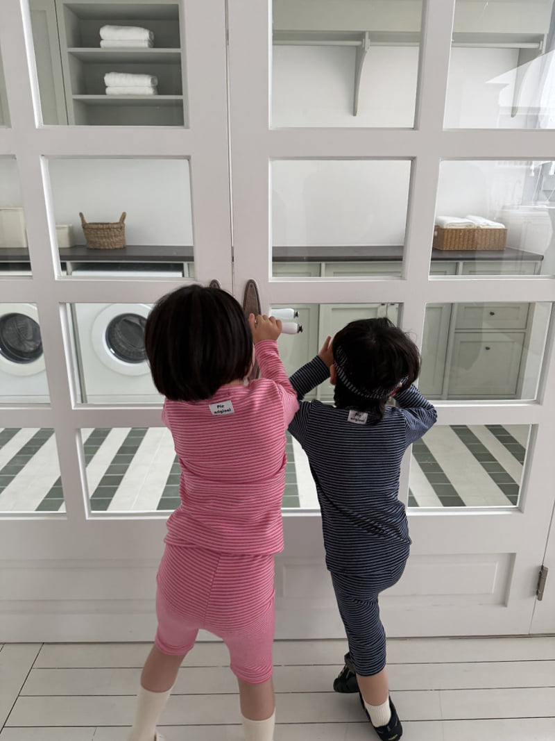 Pie - Korean Baby Fashion - #babyootd - Strawberry Milk Striped Tee - 6