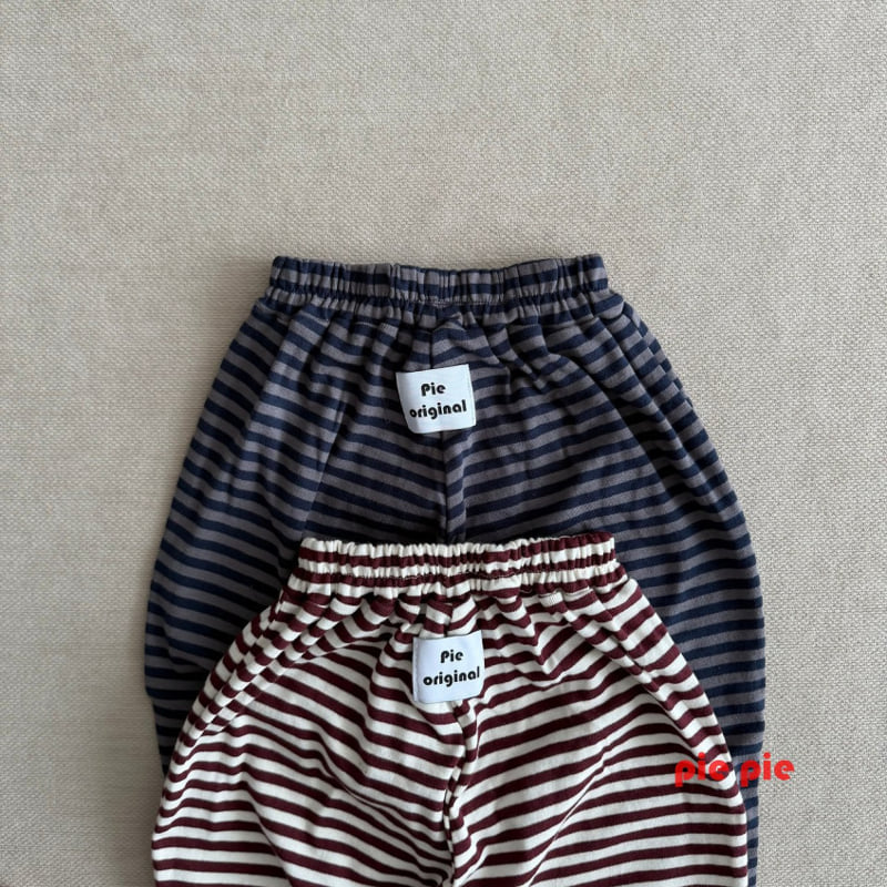 Pie - Korean Baby Fashion - #onlinebabyshop - Cocoa Striped Pants - 9