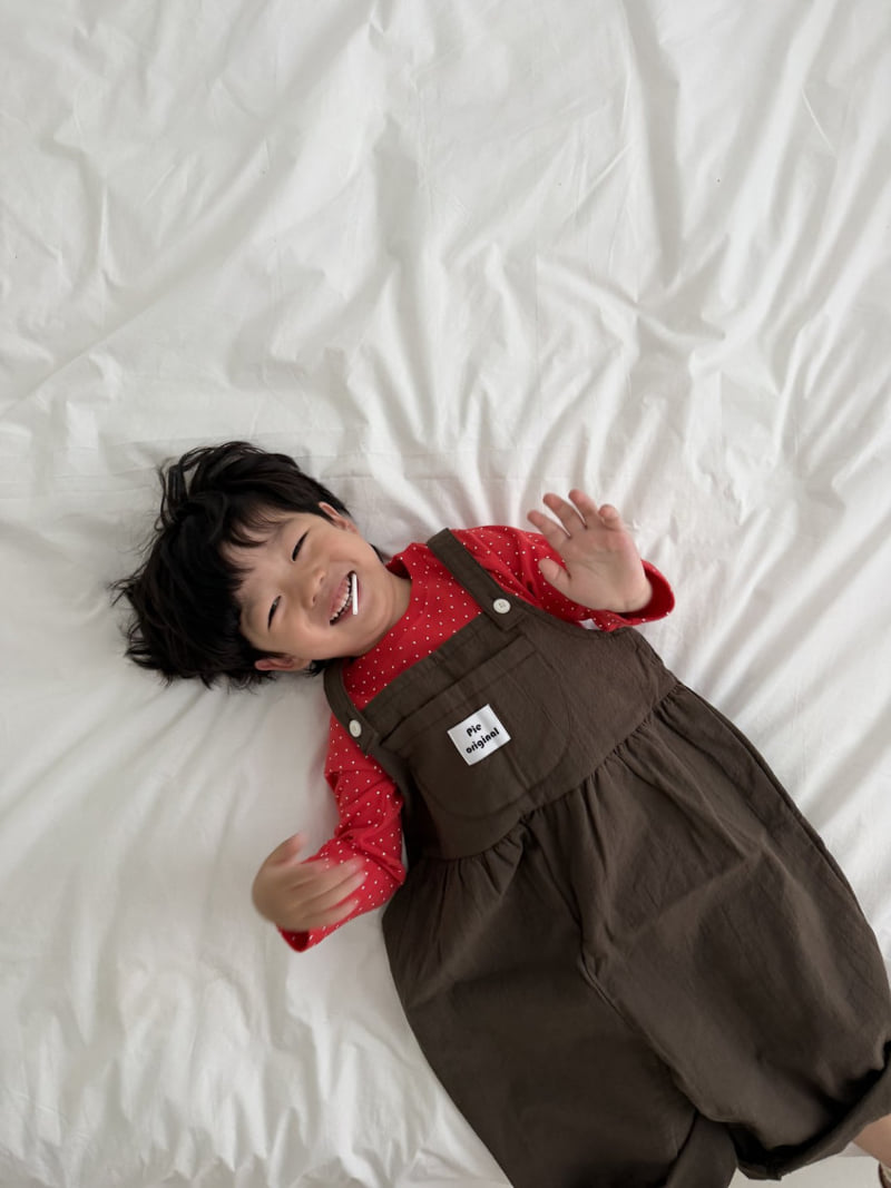 Pie - Korean Baby Fashion - #onlinebabyshop - Little Rascal Overalls - 2