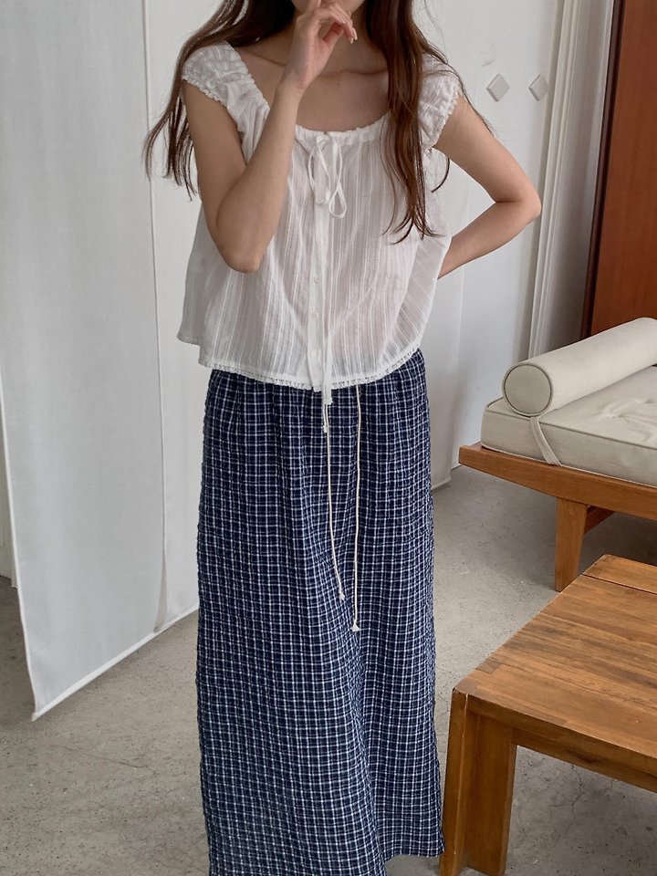 Pomelo - Korean Women Fashion - #momslook - Cozy Check Skirt - 2