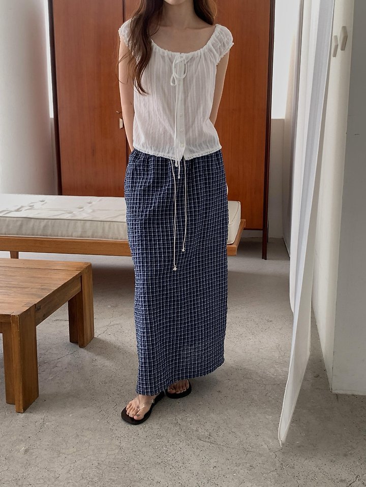 Pomelo - Korean Women Fashion - #womensfashion - Cozy Check Skirt - 4