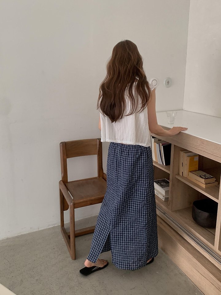 Pomelo - Korean Women Fashion - #momslook - Cozy Check Skirt - 6