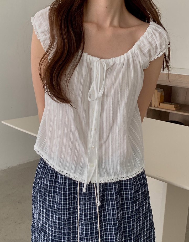 Pomelo - Korean Women Fashion - #momslook - Atelier Sleeveless Blouse