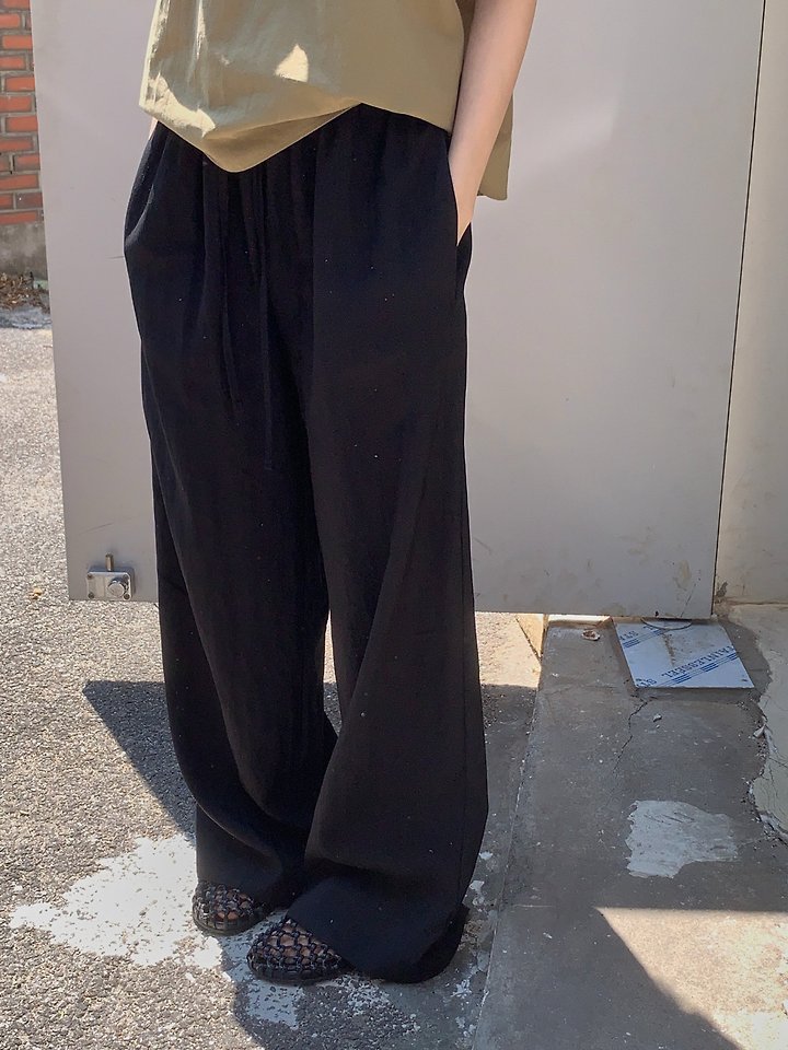 Pomelo - Korean Women Fashion - #momslook - Natural Banded Pants - 10