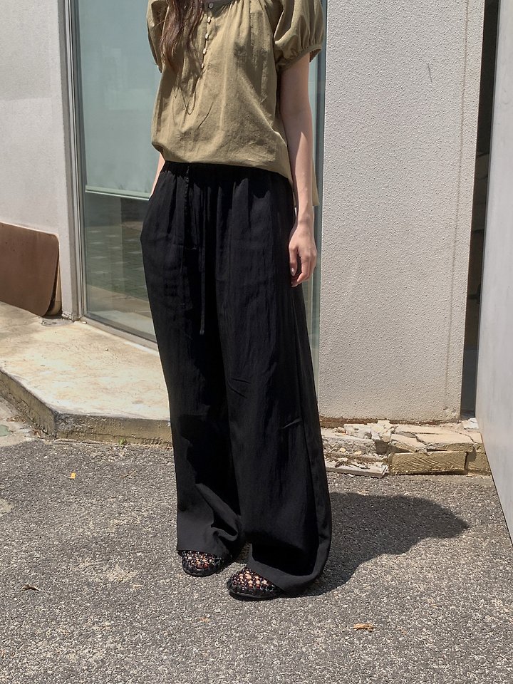 Pomelo - Korean Women Fashion - #momslook - Natural Banded Pants - 12