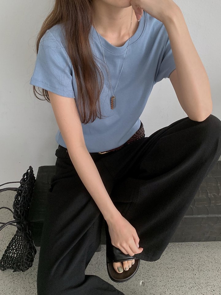 Pomelo - Korean Women Fashion - #pursuepretty - Rollin Cotton Tee - 8