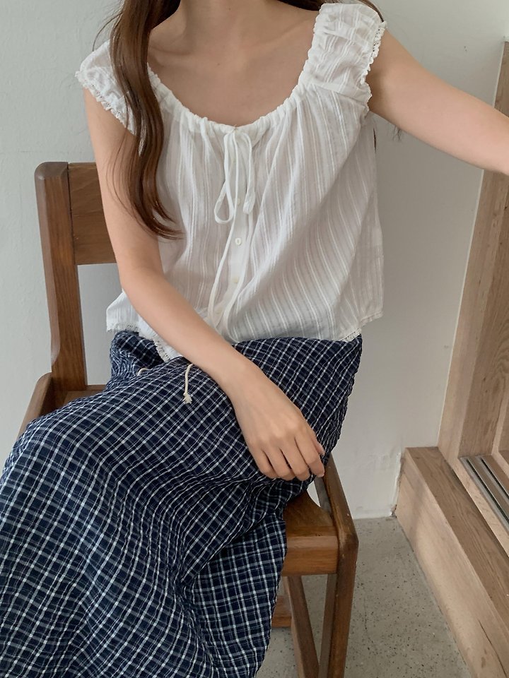 Pomelo - Korean Women Fashion - #pursuepretty - Atelier Sleeveless Blouse - 6