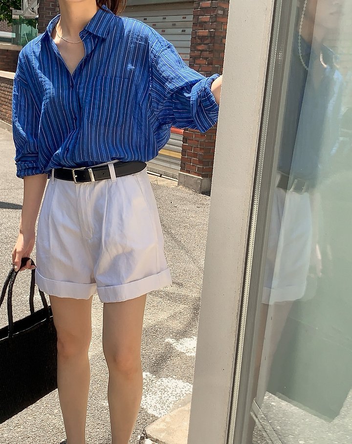 Pomelo - Korean Women Fashion - #vintagekidsstyle - Costa Shirt - 4