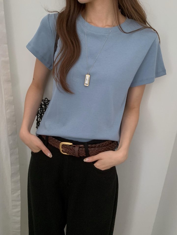 Pomelo - Korean Women Fashion - #shopsmall - Rollin Cotton Tee - 11