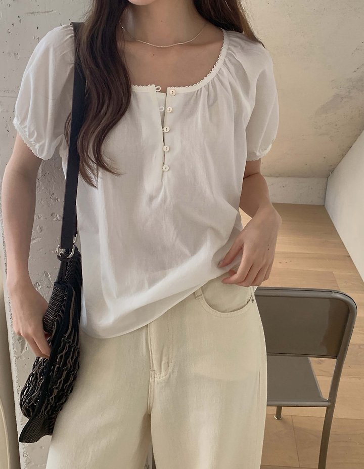 Pomelo - Korean Women Fashion - #shopsmall - L Pintuck Blouse - 6