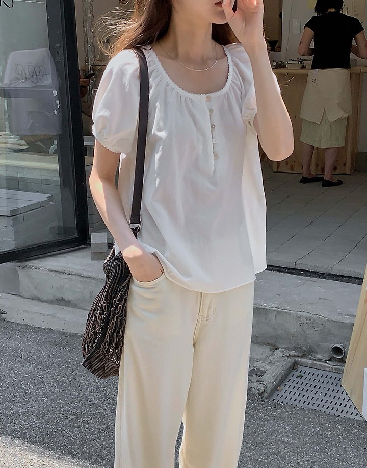 Pomelo - Korean Women Fashion - #thatsdarling - L Pintuck Blouse - 7