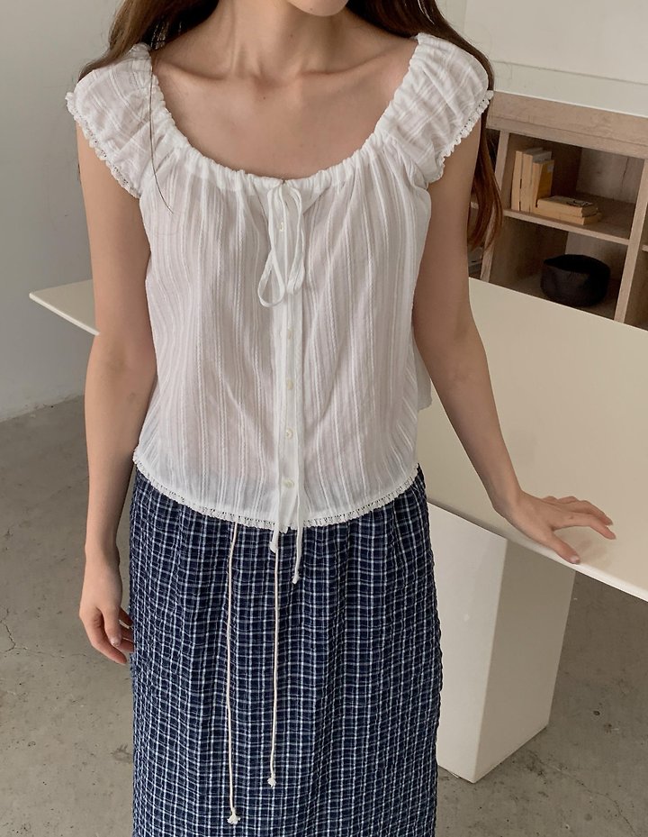 Pomelo - Korean Women Fashion - #womensfashion - Atelier Sleeveless Blouse - 4