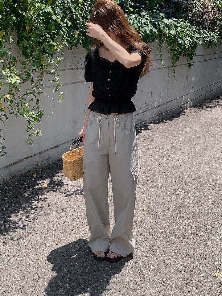 Pomelo - Korean Women Fashion - #vintagekidsstyle - Air Cargo Pants - 11