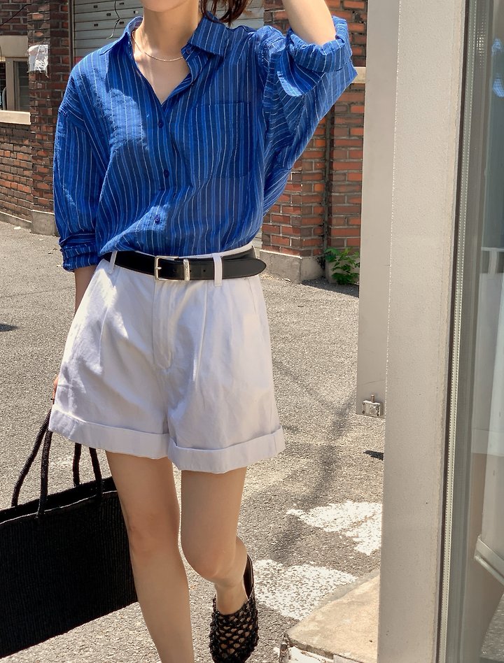 Pomelo - Korean Women Fashion - #vintagekidsstyle - Costa Shirt - 3