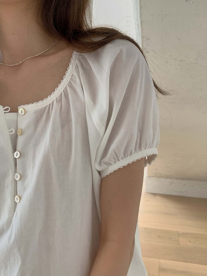 Pomelo - Korean Women Fashion - #vintagekidsstyle - L Pintuck Blouse - 2