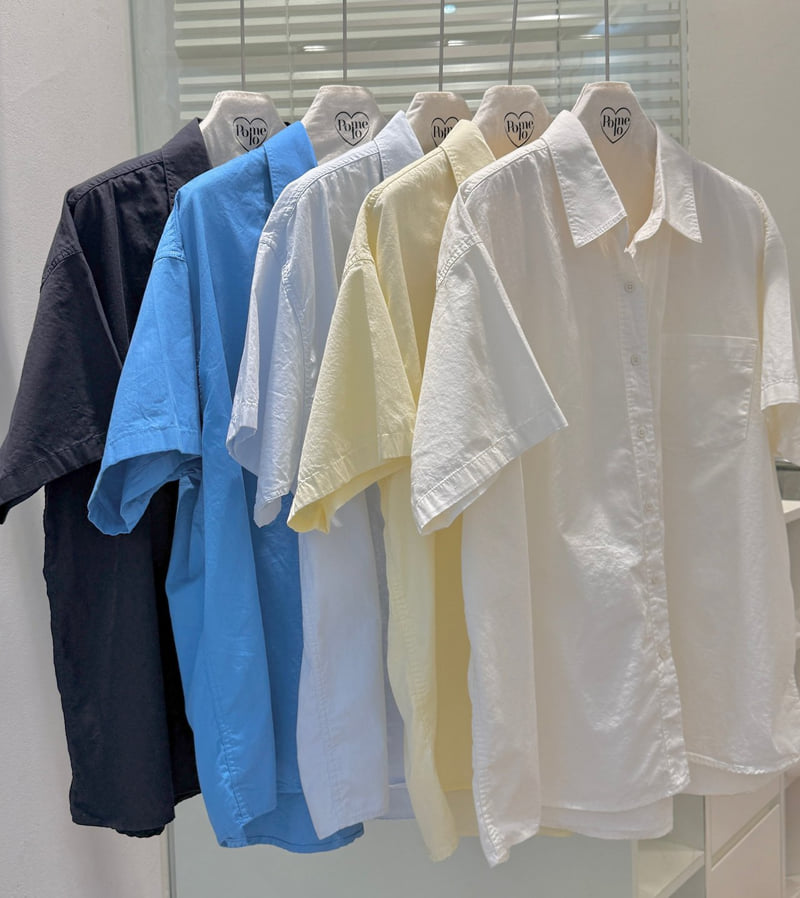 Pomelo - Korean Women Fashion - #womensfashion - Pocket Washed Shirt