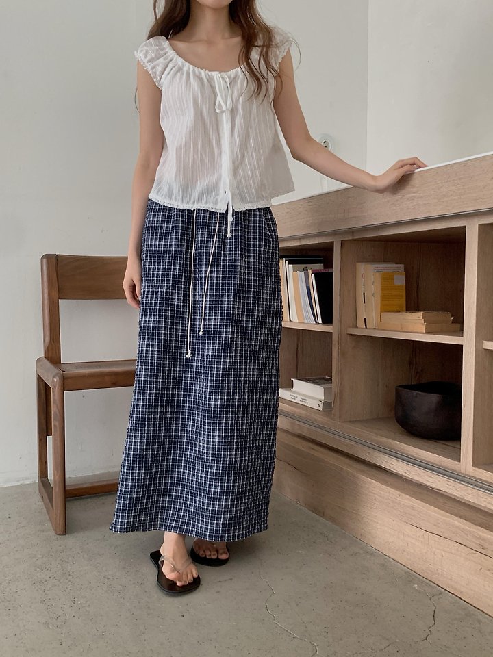 Pomelo - Korean Women Fashion - #womensfashion - Cozy Check Skirt