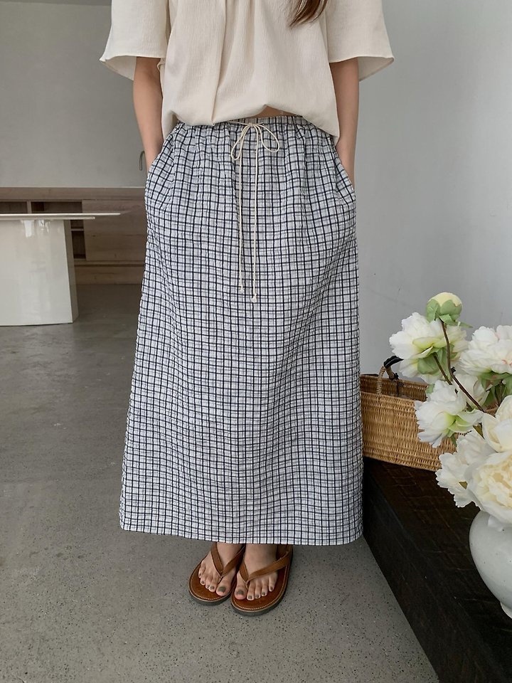 Pomelo - Korean Women Fashion - #womensfashion - Cozy Check Skirt - 11