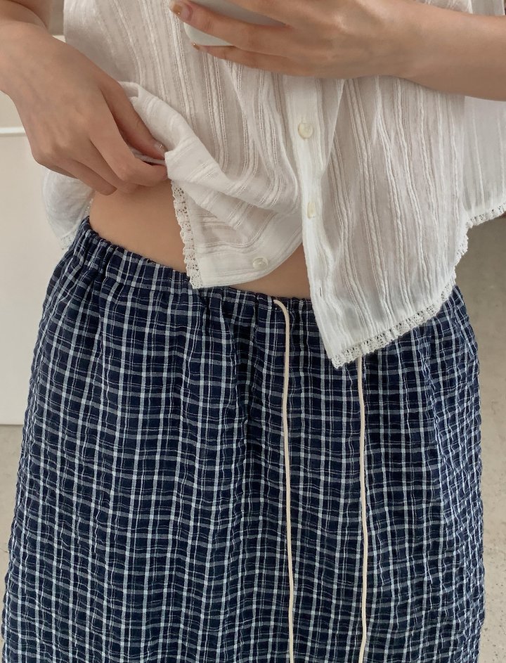 Pomelo - Korean Women Fashion - #womensfashion - Cozy Check Skirt - 7