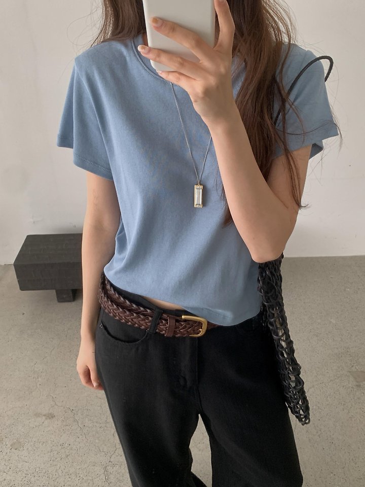 Pomelo - Korean Women Fashion - #womensfashion - Rollin Cotton Tee - 5