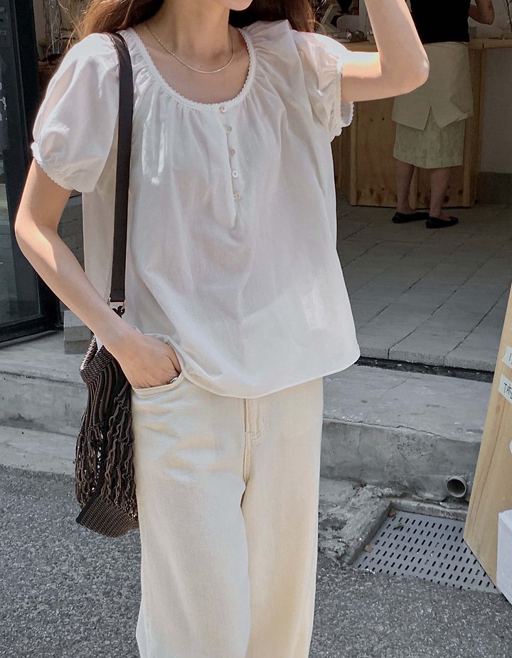 Pomelo - Korean Women Fashion - #womensfashion - L Pintuck Blouse - 10