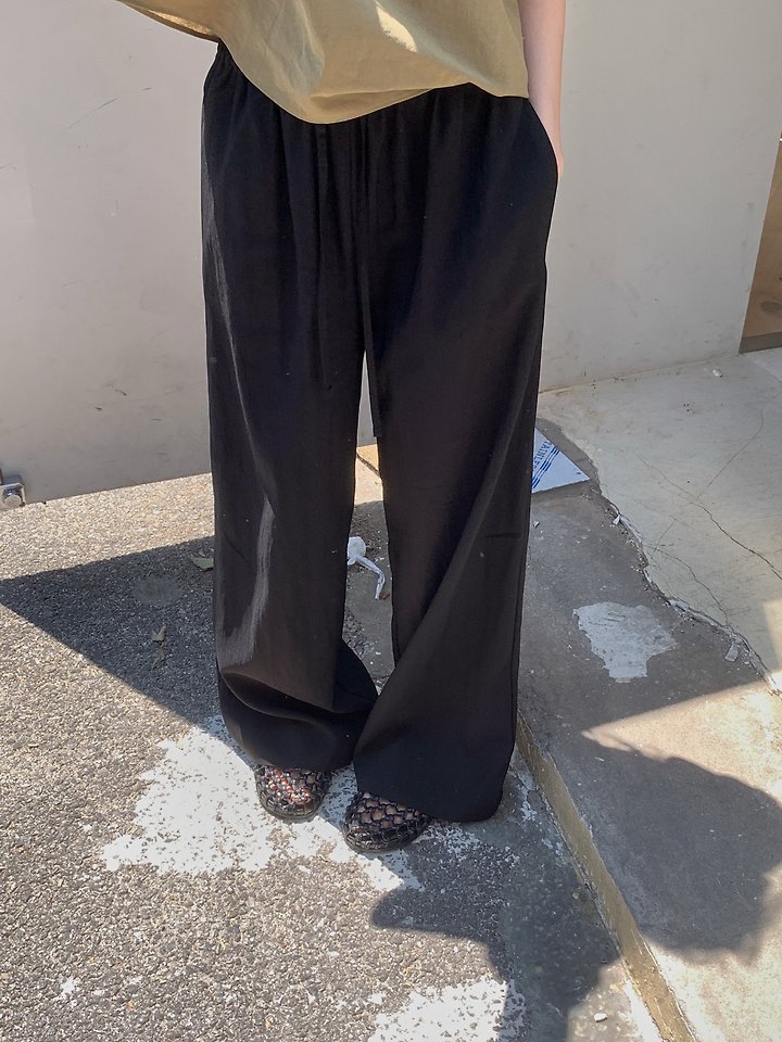 Pomelo - Korean Women Fashion - #womensfashion - Natural Banded Pants - 11