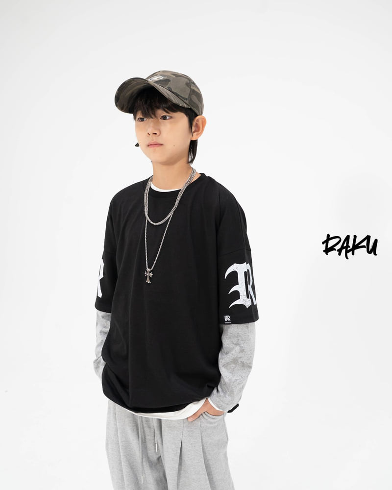 Raku - Korean Children Fashion - #discoveringself - Letter Tee - 7