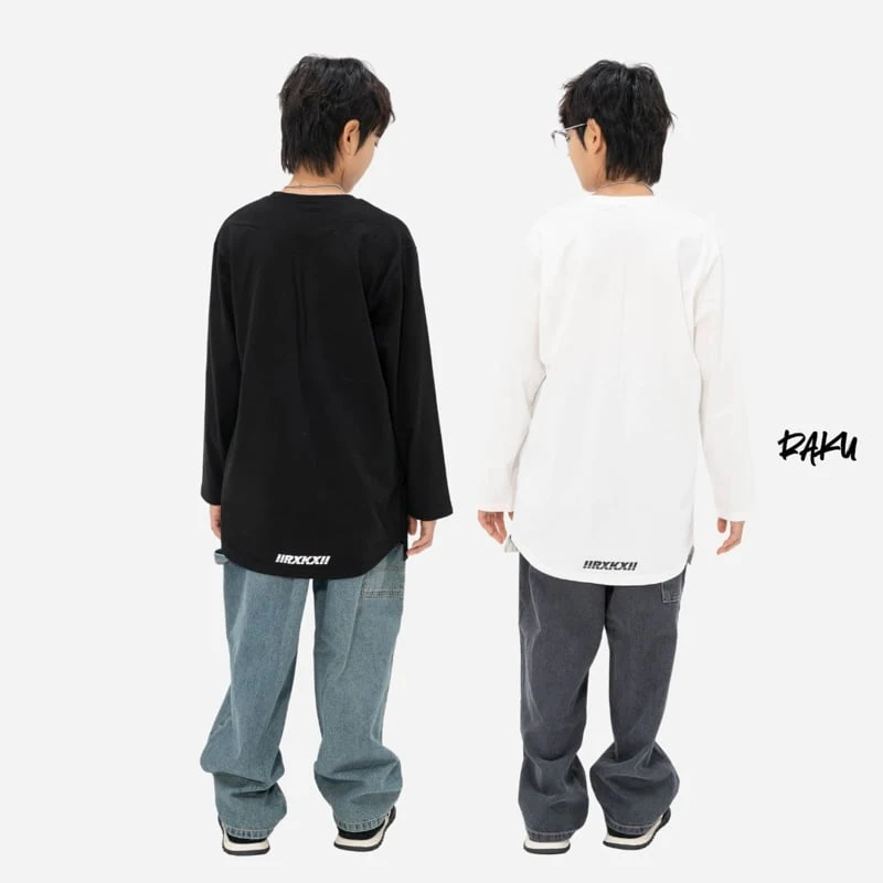 Raku - Korean Children Fashion - #kidzfashiontrend - Asymmetric Basic Inner Tee - 11