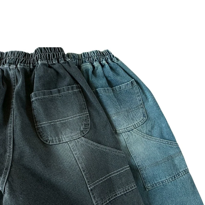 Raku - Korean Children Fashion - #magicofchildhood - Carpenter Denim Pants - 9