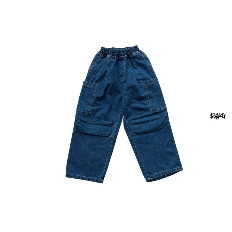 Raku - Korean Children Fashion - #minifashionista - Stitch Denim Pants - 9