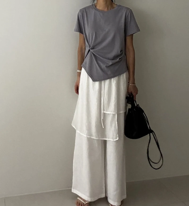 Ripple - Korean Women Fashion - #momslook - Mud Tee