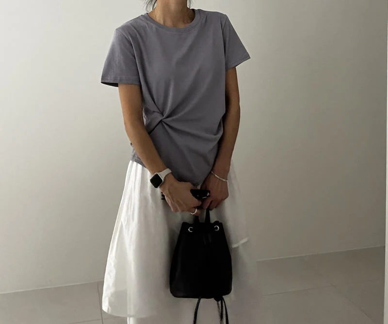 Ripple - Korean Women Fashion - #momslook - Mud Tee - 2
