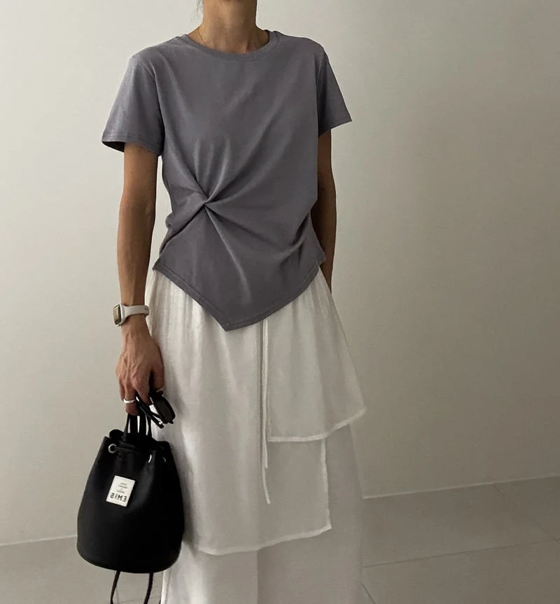 Ripple - Korean Women Fashion - #momslook - Mud Tee - 3