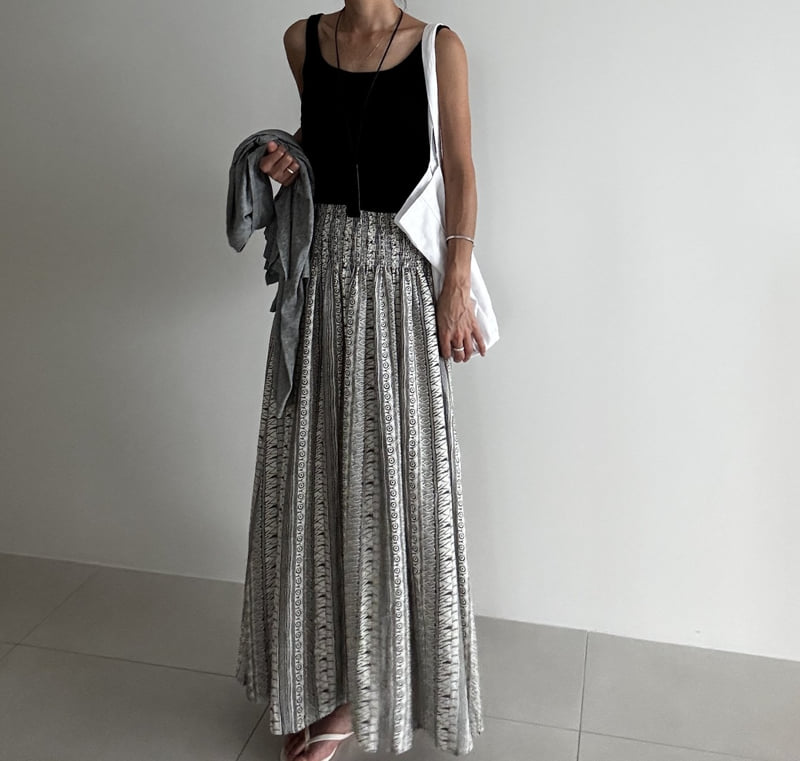 Ripple - Korean Women Fashion - #momslook - Smocked Skirt - 9