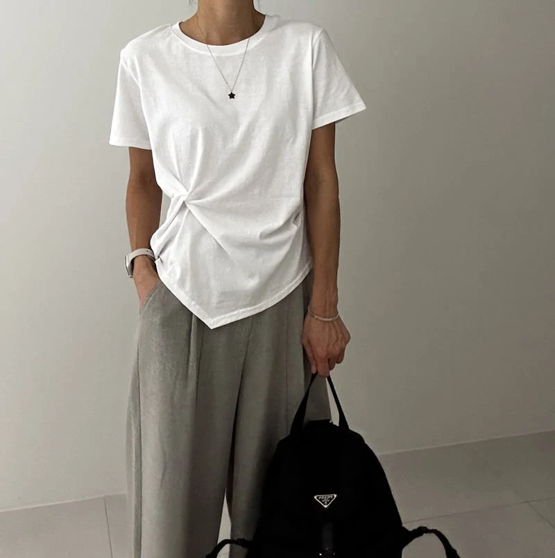 Ripple - Korean Women Fashion - #thatsdarling - Mud Tee - 11