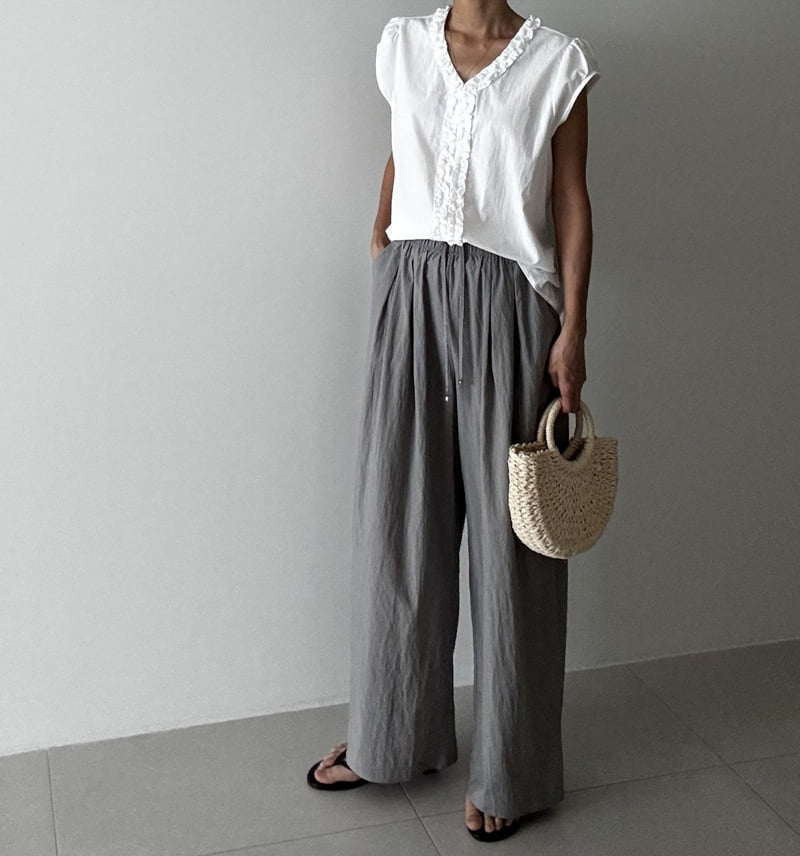 Ripple - Korean Women Fashion - #vintageinspired - Fluid Pants - 7