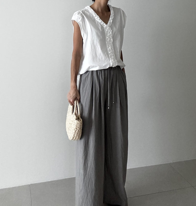 Ripple - Korean Women Fashion - #vintagekidsstyle - Fluid Pants - 8