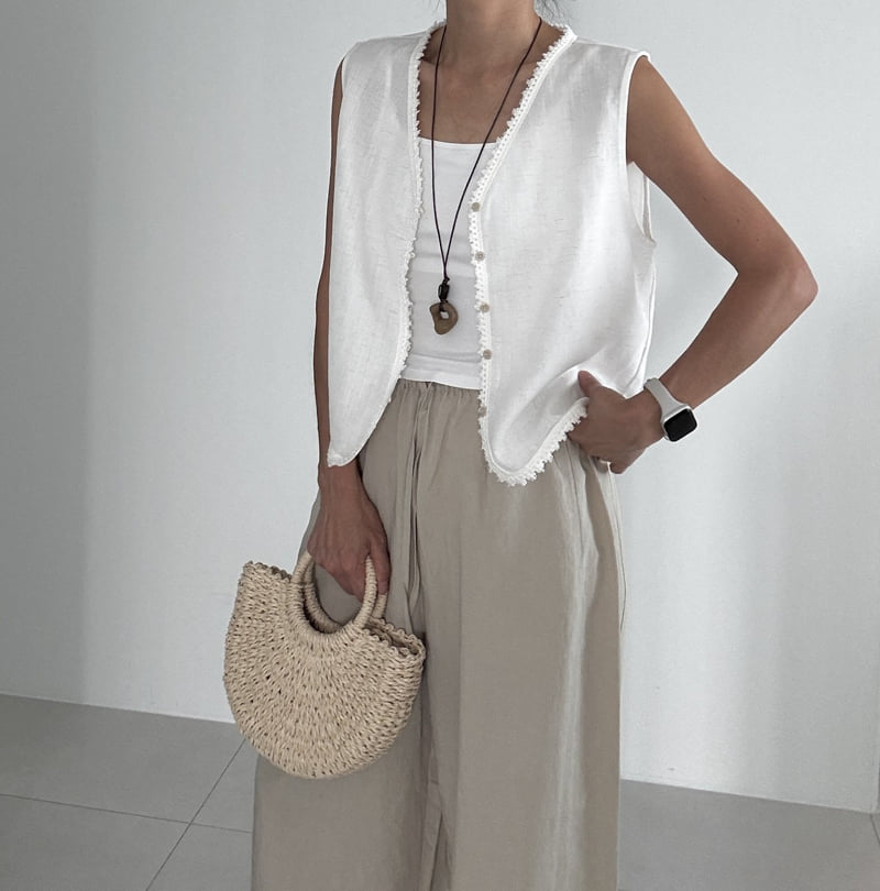 Ripple - Korean Women Fashion - #womensfashion - Like Linen Vest - 11