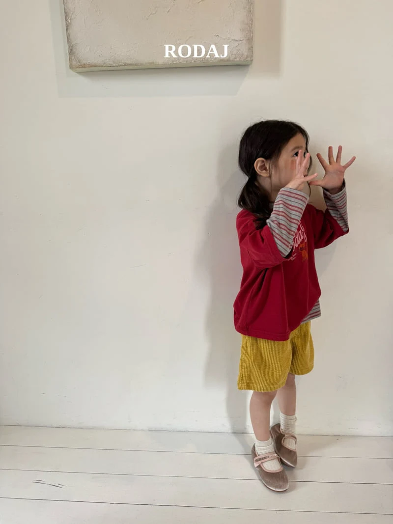 Roda J - Korean Children Fashion - #todddlerfashion - Pig Line Tee - 12